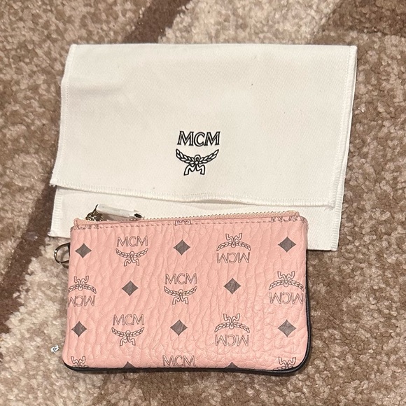 MCM Handbags - MCM Pink Logo wristlets with dust bag